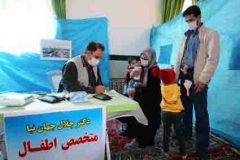 ویزیت رایگان بسیج جامعه پزشکی خراسان شمالی در مناطق محروم جاجرم