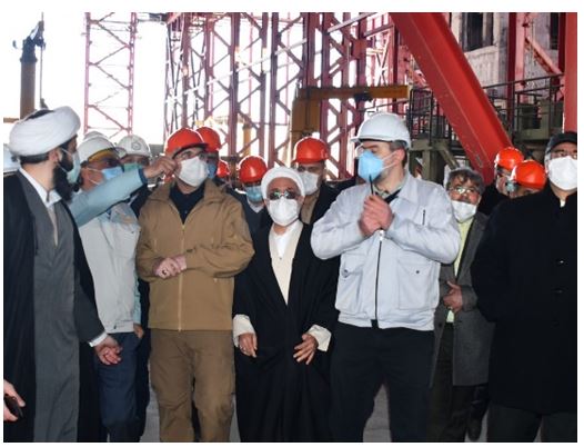 بازدید رئیس مجلس شورای اسلامی از شرکت‌های گروه فولاد مبارکه