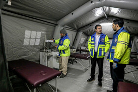 استقرار و راه‌اندازی بیمارستان صحرایی در قزوین