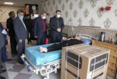 اهدای تجهیزات مورد نیاز آسایشگاه جانبازان شهید بهشتی از سوی بانک ملت