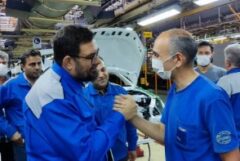 بازدید سرزده مدیر حوزه مدیرعامل ایران خودرو از خطوط تولید