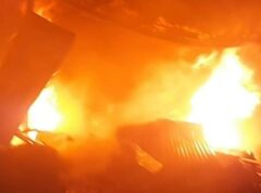 آتش سوزی مرگبار کارگاه ذوب قیر در اسلامشهر